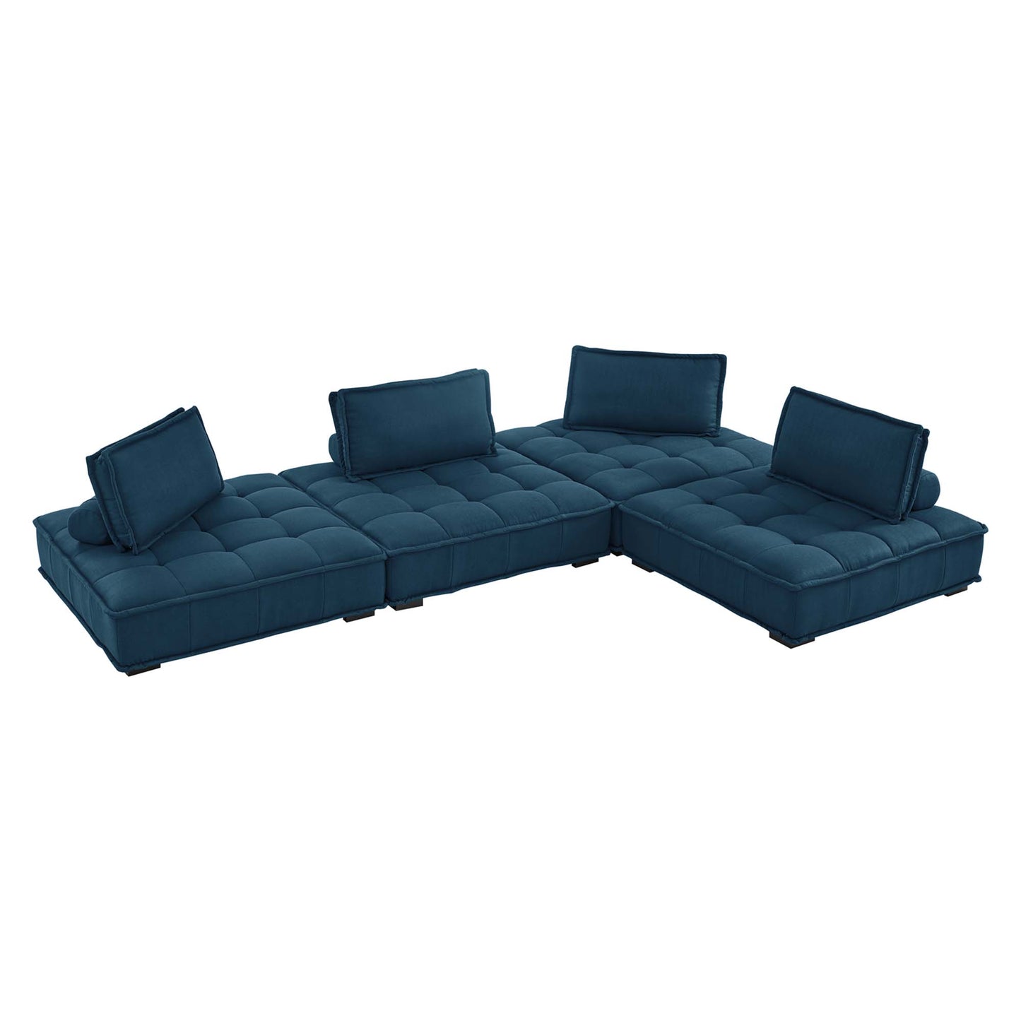 Saunter 4-Piece Tufted Fabric Fabric Sectional Sofa by Furniture for America