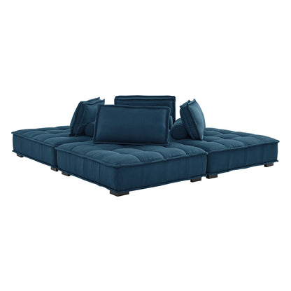 Saunter 4-Piece Tufted Fabric Fabric Sectional Sofa by Furniture for America