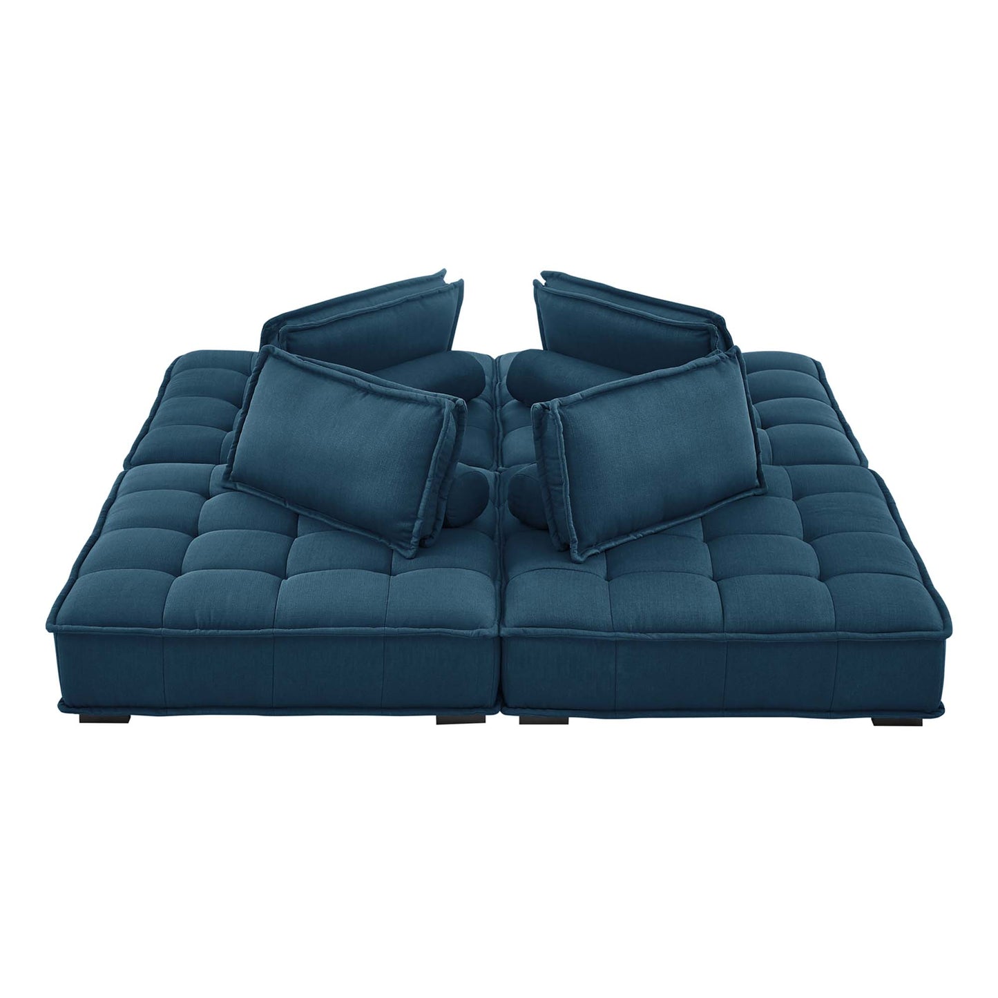 Saunter 4-Piece Tufted Fabric Fabric Sectional Sofa by Furniture for America