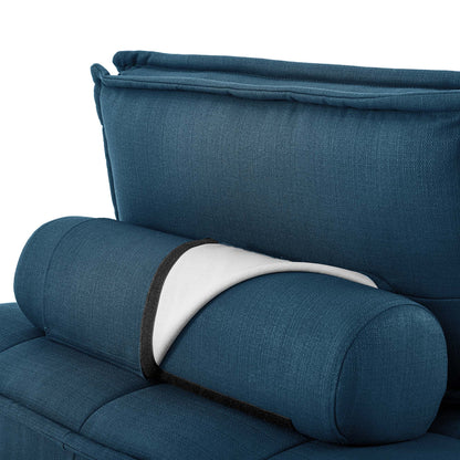 Saunter 4-Piece Tufted Fabric Fabric Sectional Sofa by Furniture for America