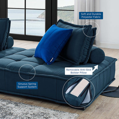 Saunter 4-Piece Tufted Fabric Fabric Sectional Sofa by Furniture for America