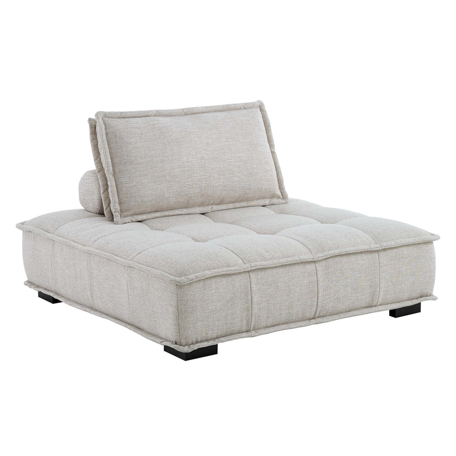 Parlor 4-Piece Tufted Fabric Fabric Sectional Sofa in Beige