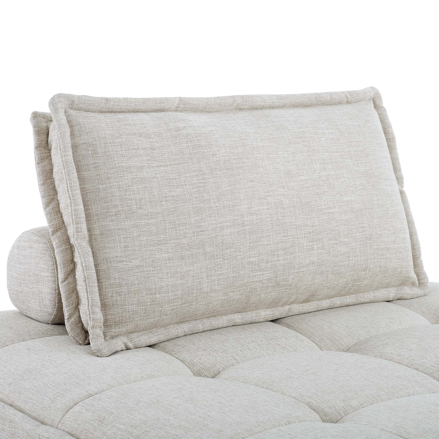 Parlor 4-Piece Tufted Fabric Fabric Sectional Sofa in Beige