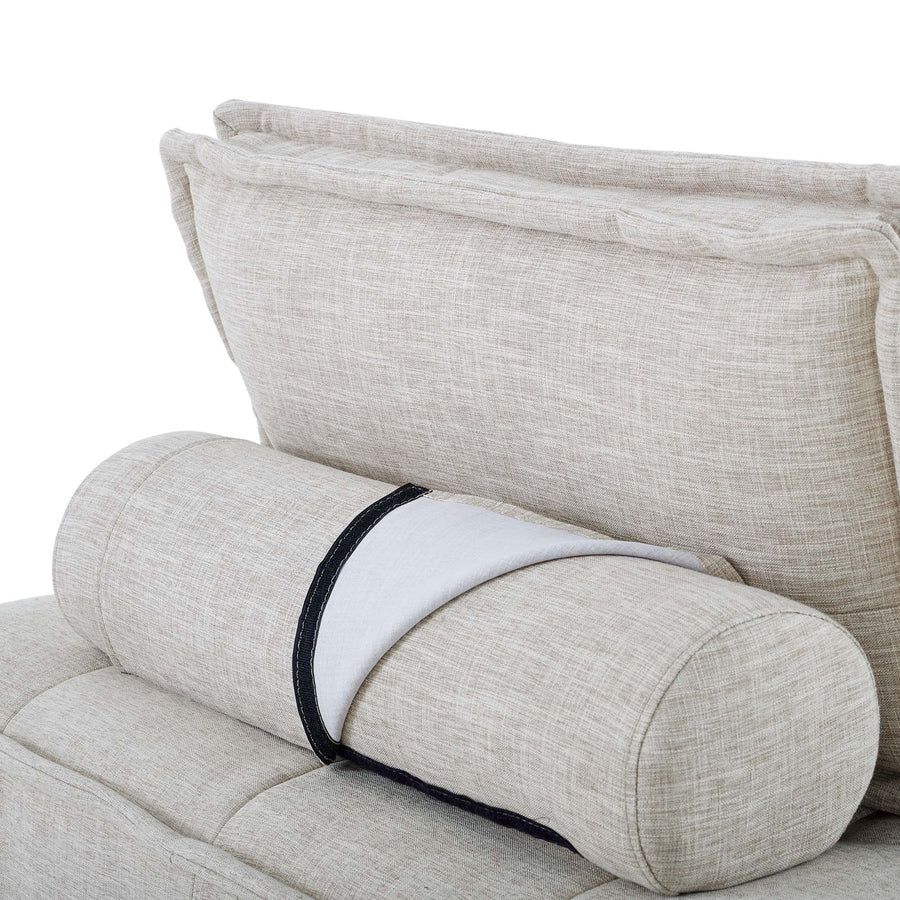 Parlor 4-Piece Tufted Fabric Fabric Sectional Sofa in Beige