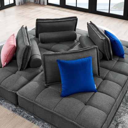 Saunter 4-Piece Tufted Fabric Fabric Sectional Sofa by Furniture for America
