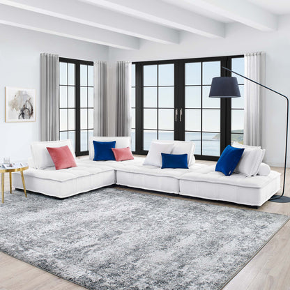 Saunter 4-Piece Tufted Fabric Fabric Sectional Sofa by Furniture for America