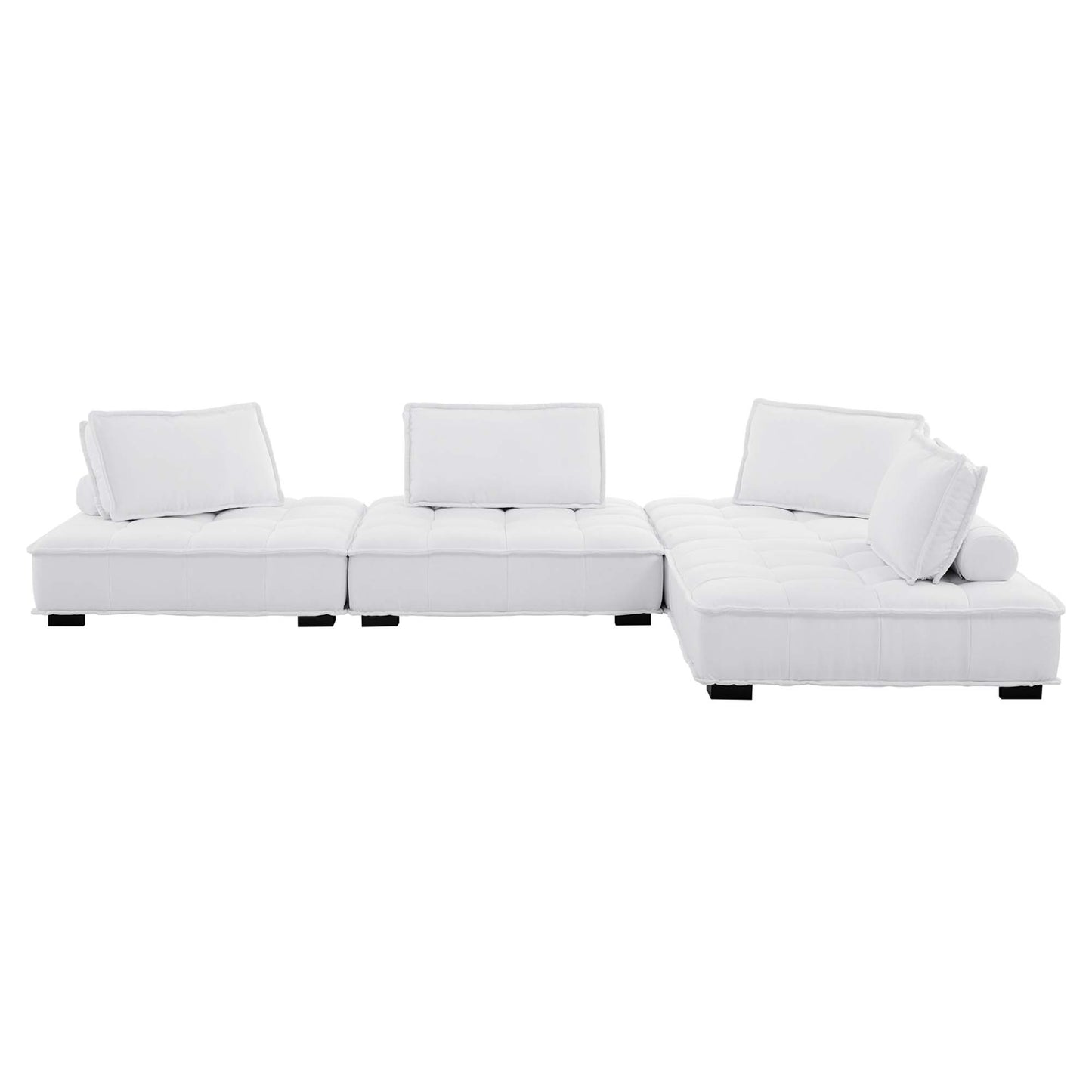 Saunter 4-Piece Tufted Fabric Fabric Sectional Sofa by Furniture for America