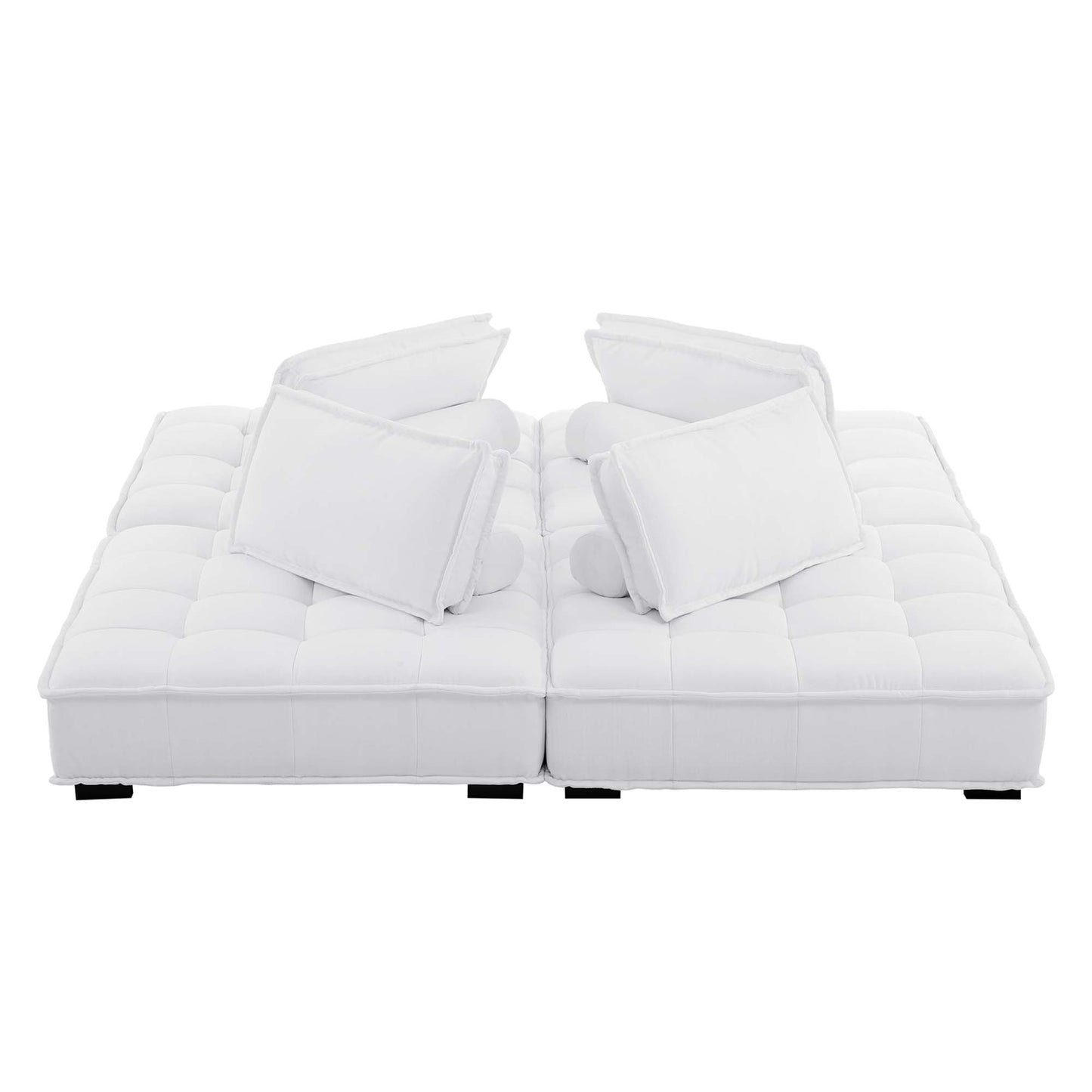 Saunter 4-Piece Tufted Fabric Fabric Sectional Sofa by Furniture for America