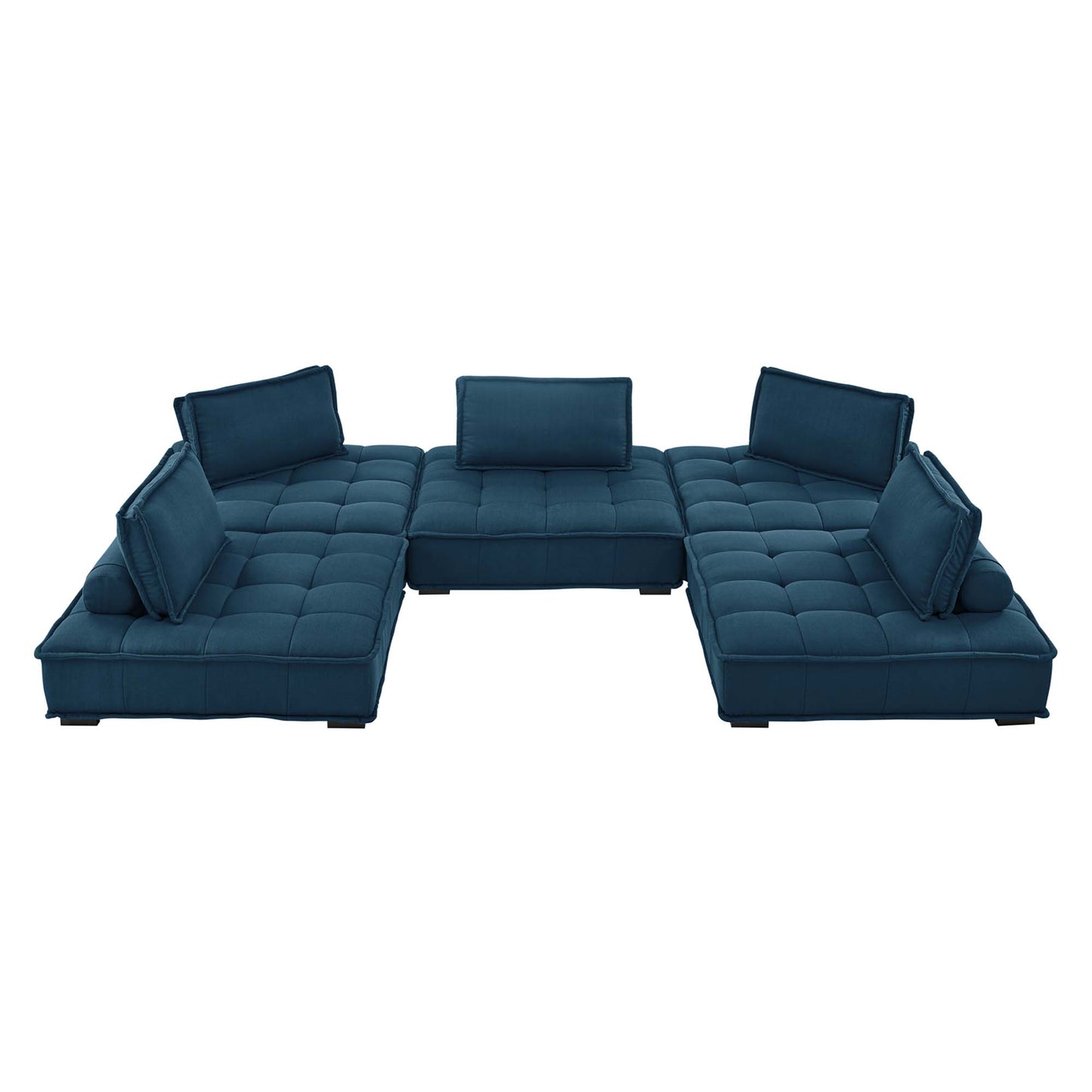Saunter 5-Piece Tufted Fabric Fabric Sectional Sofa by Furniture for America