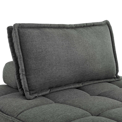Saunter 5-Piece Tufted Fabric Fabric Sectional Sofa by Furniture for America