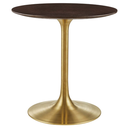 Lippa 28" Round Wood Dining Table in Gold Cherry Walnut