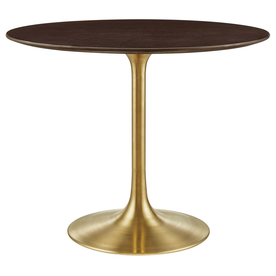 Lumen 36" Round Wood Dining Table in Gold Cherry Walnut