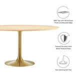Lumen 60" Round Wood Dining Table in Gold Natural