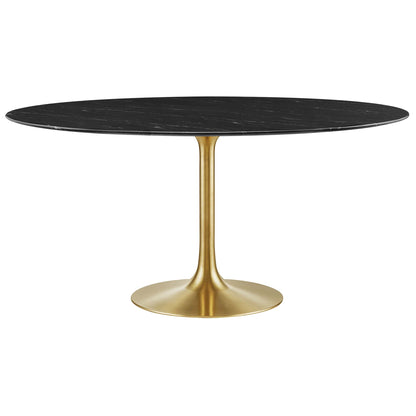 Lippa 60" Round Faux Marble Dining Table by Furniture For America