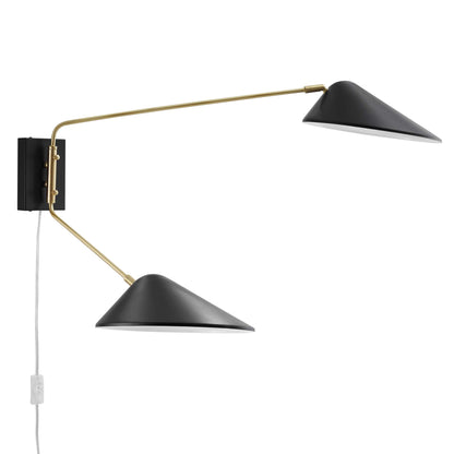 Journey 2-Light Swing Arm Wall Sconce by Furniture for America