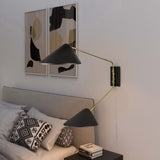 Stella 2-Light Swing Arm Wall Sconce in Black