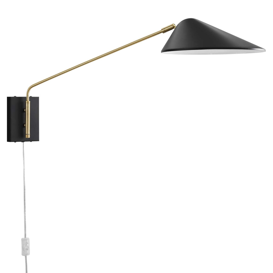 Stella 24" Swing Arm Wall Sconce in Black