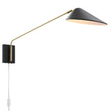 Stella 24" Swing Arm Wall Sconce in Black