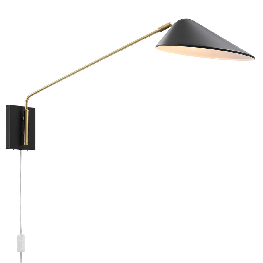 Stella 24" Swing Arm Wall Sconce in Black