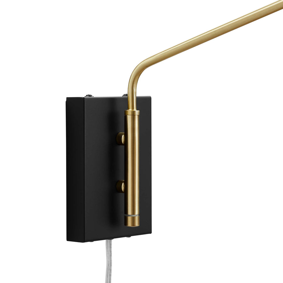 Stella 24" Swing Arm Wall Sconce in Black