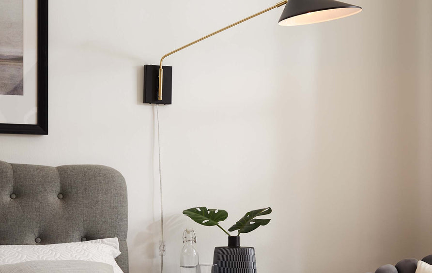 Stella 24" Swing Arm Wall Sconce in Black