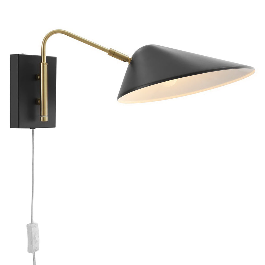 Stella 7" Swing Arm Wall Sconce in Black