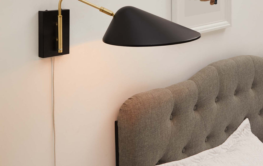 Stella 7" Swing Arm Wall Sconce in Black