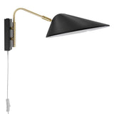 Stella 7" Swing Arm Wall Sconce in Black