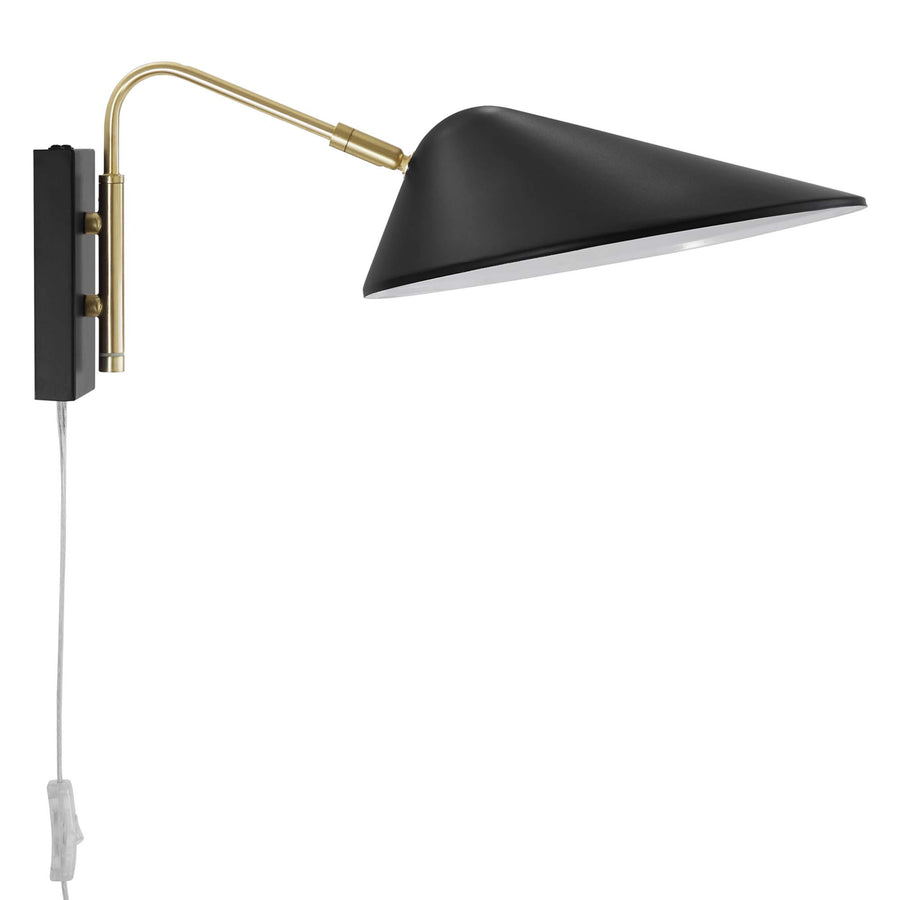 Stella 7" Swing Arm Wall Sconce in Black