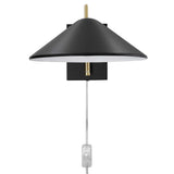 Stella 7" Swing Arm Wall Sconce in Black