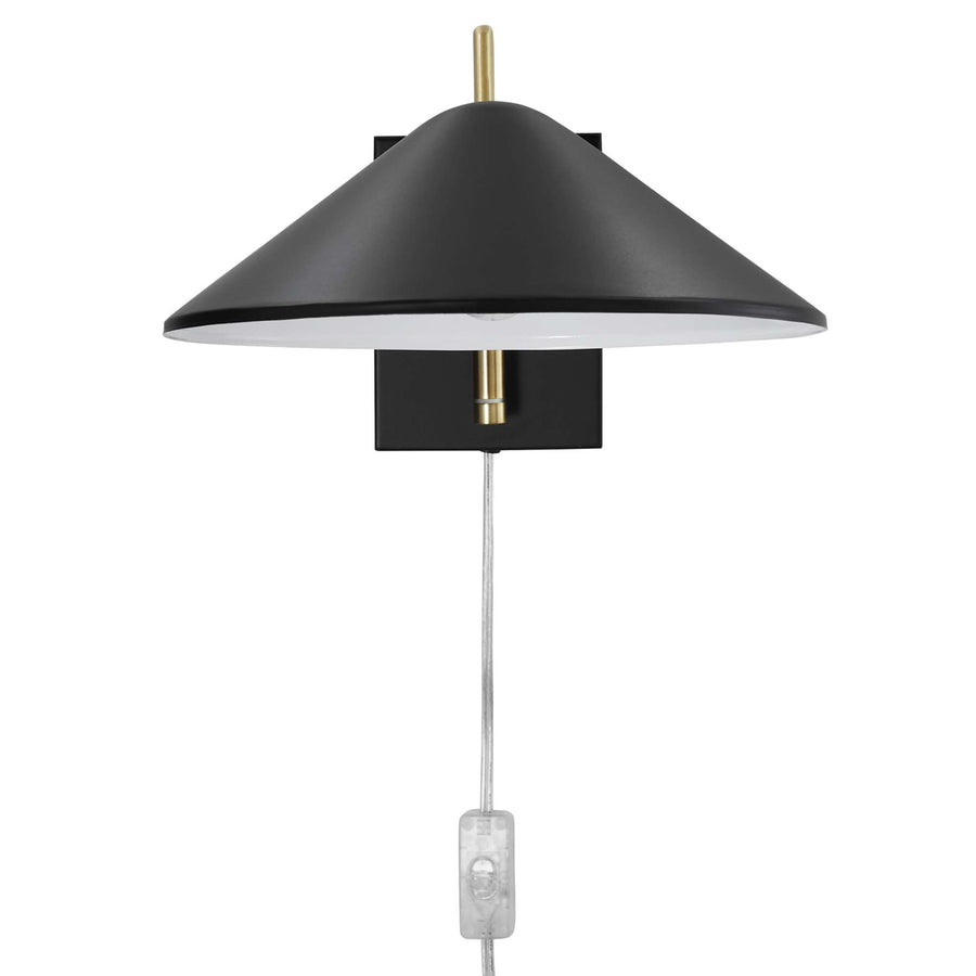 Stella 7" Swing Arm Wall Sconce in Black