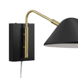 Stella 7" Swing Arm Wall Sconce in Black