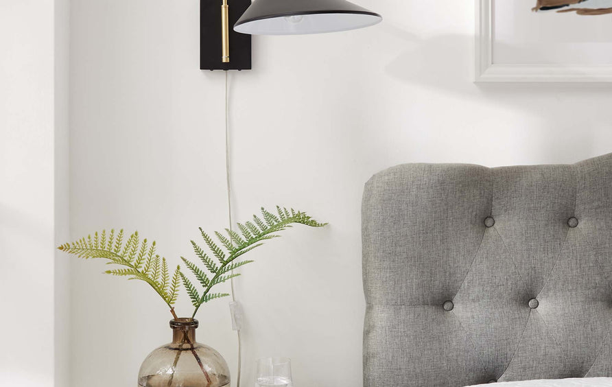 Stella 7" Swing Arm Wall Sconce in Black