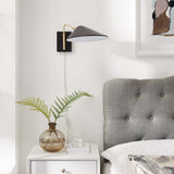 Stella 7" Swing Arm Wall Sconce in Black