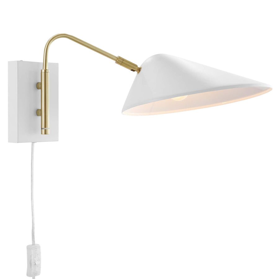 Stella 7" Swing Arm Wall Sconce in White