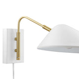 Stella 7" Swing Arm Wall Sconce in White