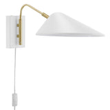 Stella 7" Swing Arm Wall Sconce in White