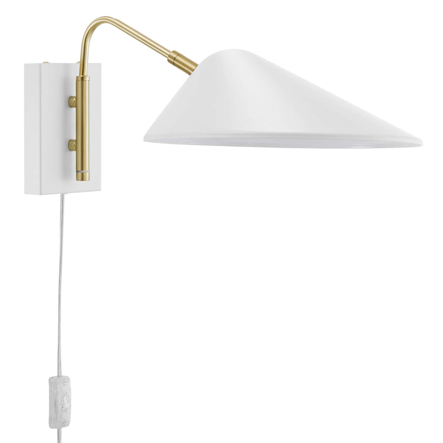 Stella 7" Swing Arm Wall Sconce in White