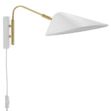 Stella 7" Swing Arm Wall Sconce in White