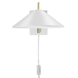 Stella 7" Swing Arm Wall Sconce in White