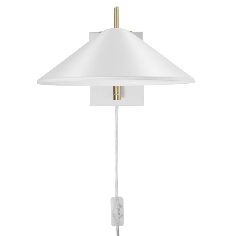 Stella 7" Swing Arm Wall Sconce in White