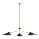 Stella 3-Light 14" Arm Pendant in Black
