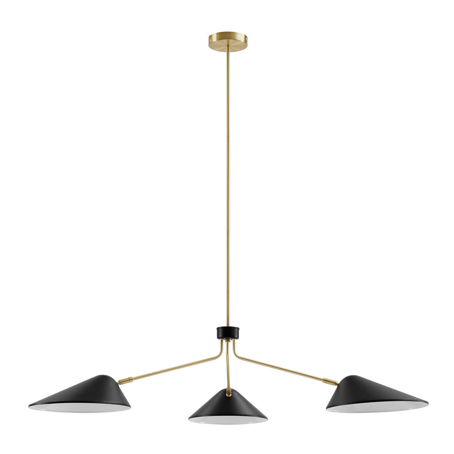 Stella 3-Light 14" Arm Pendant in Black