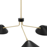 Stella 3-Light 14" Arm Pendant in Black