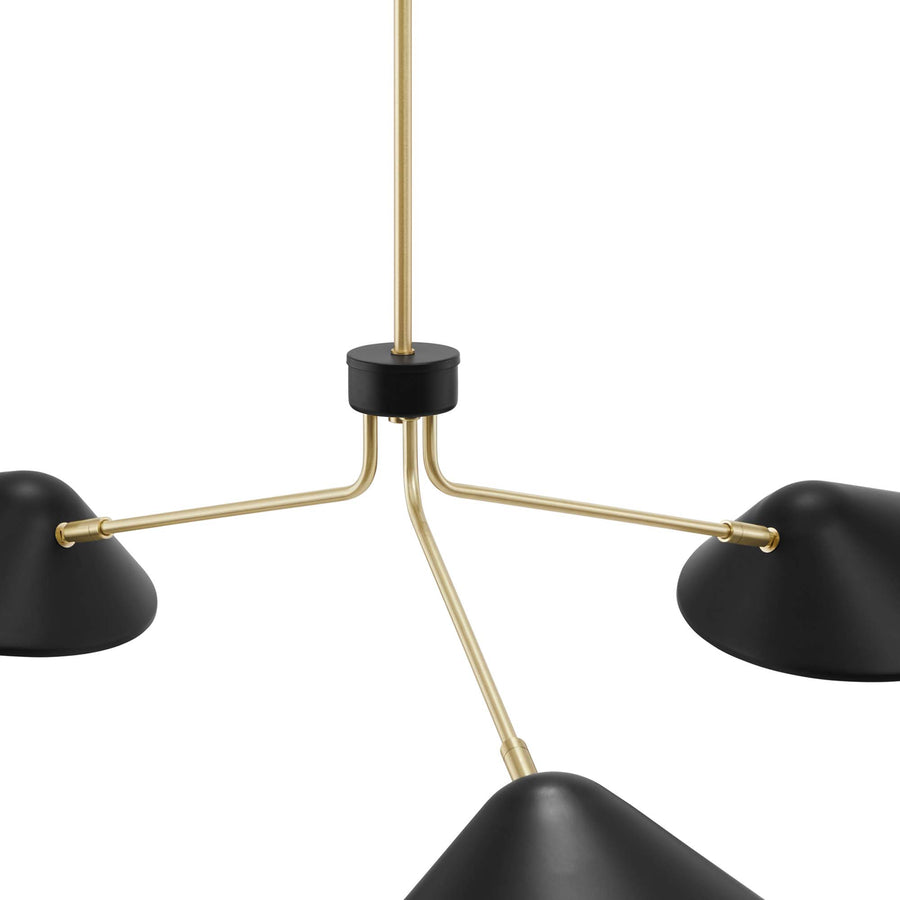 Stella 3-Light 14" Arm Pendant in Black