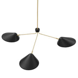 Stella 3-Light 14" Arm Pendant in Black