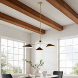 Stella 3-Light 14" Arm Pendant in Black