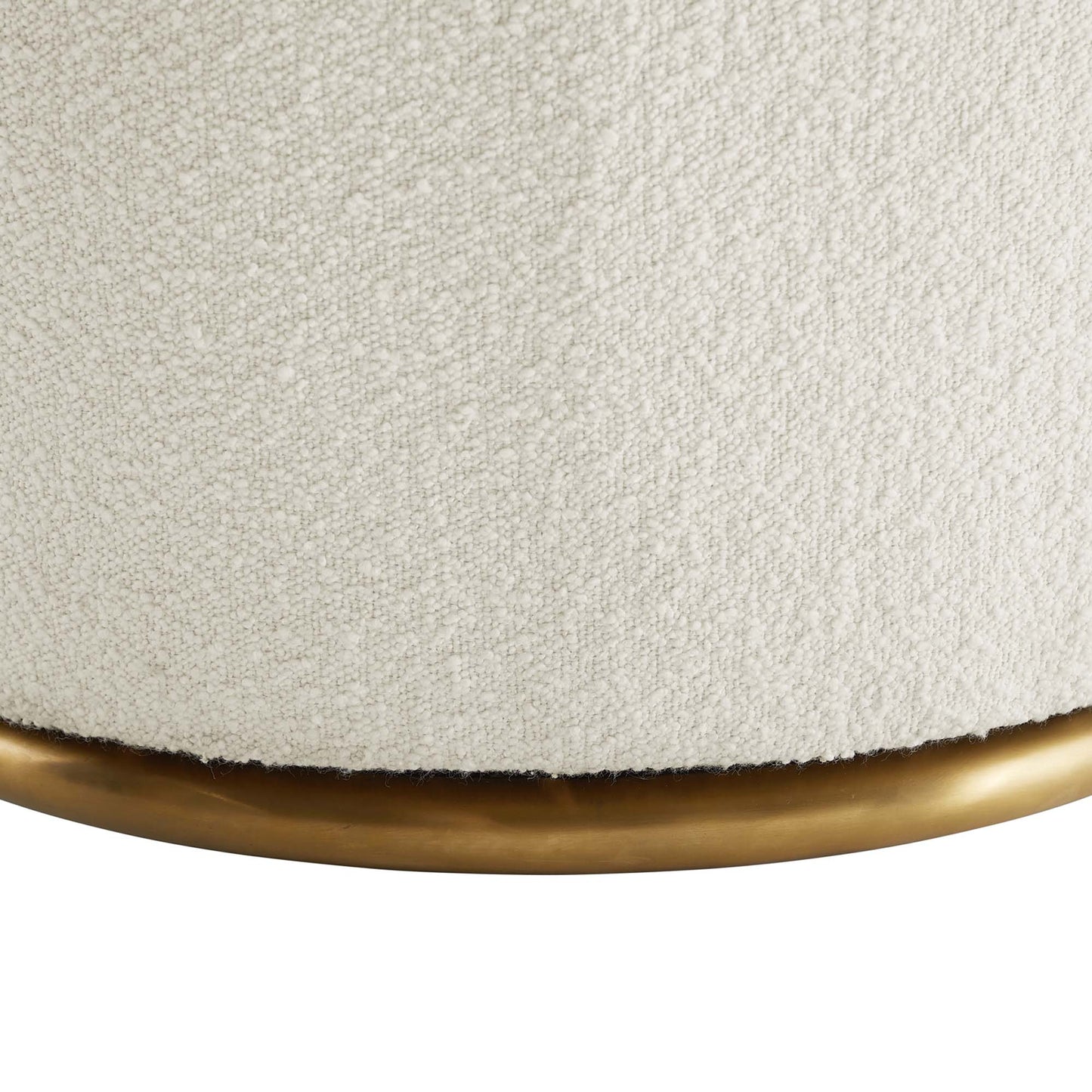 Nora Boucle Upholstered Swivel Chair by Furniture For America