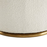 Trondheim Boucle Upholstered Swivel Chair in White