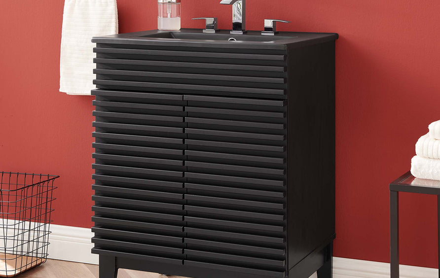 Vera 24" Bathroom Vanity in Black Black